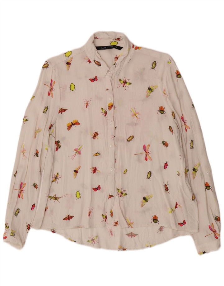 Zara skjortebluse til kvinder UK 16 Large White