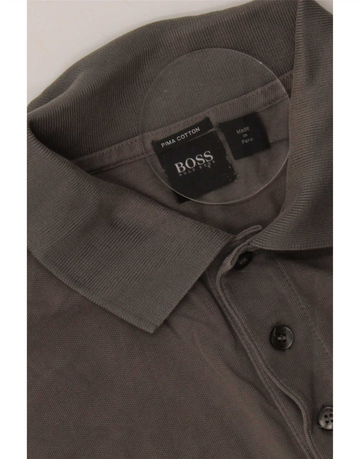 Hugo Boss Herre poloshirt Stor grå bomuld