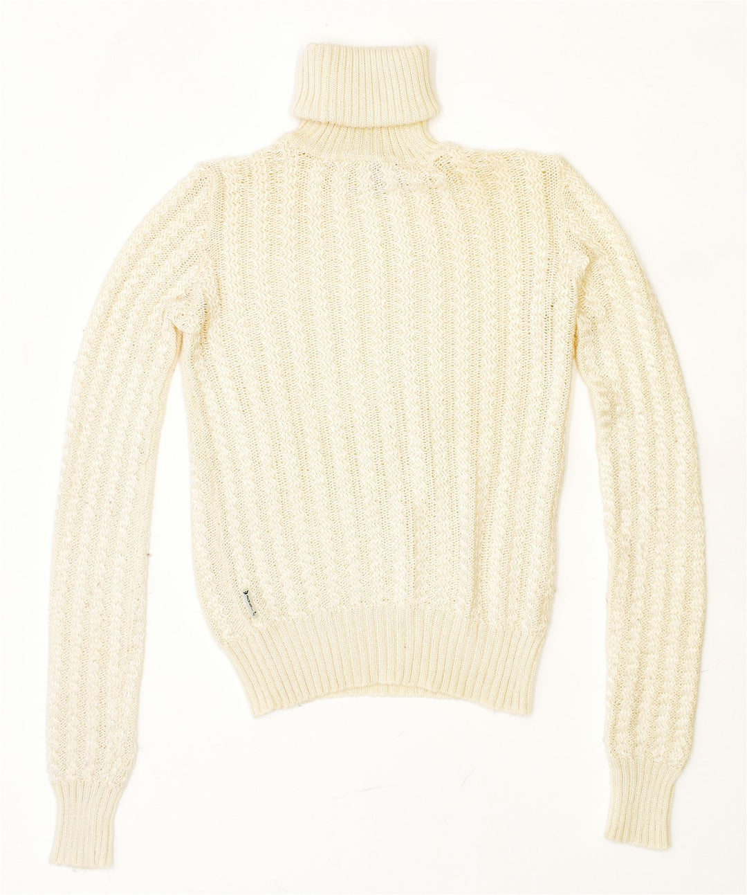 ARMANI JEANS Dame Rullehalstrøje EU 40 Medium Off White