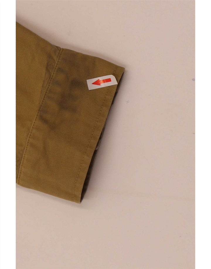 Zara Dame Oversized Military Jacket UK 10 Small Khaki Cotton