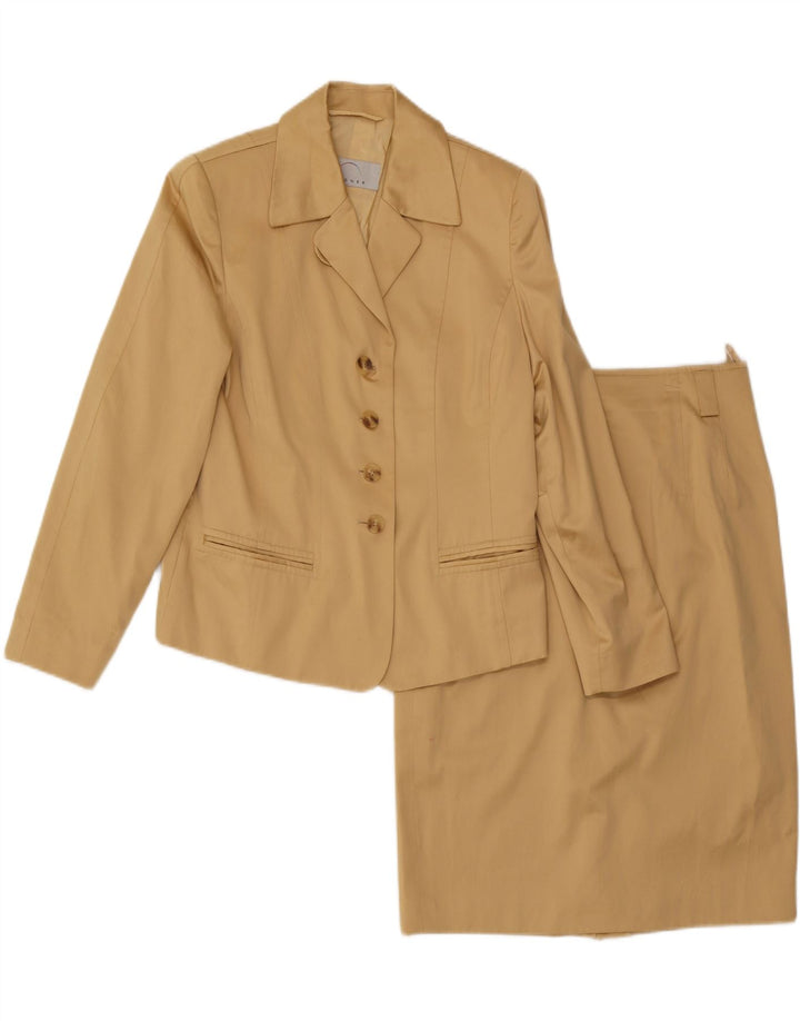BOGNER Dame 4-knaps 2-delt nederdelsæt US 10 Large W29 Beige Bomuld