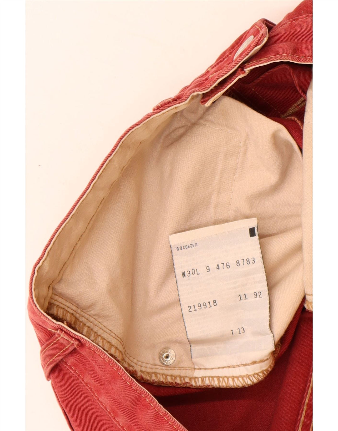 LEVI'S Herre 476 Denim Shorts W30 Medium Rød Bomuld