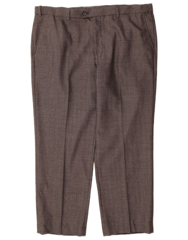 Marks & Spencer Herre Lige Regular Fit Suit Bukser W40 L29 Grå Uld