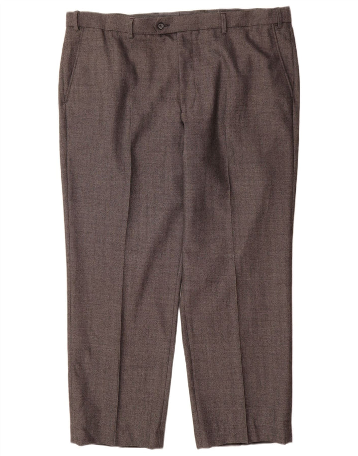Marks & Spencer Herre Lige Regular Fit Suit Bukser W40 L29 Grå Uld