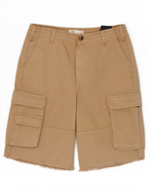 Zara Cargo Shorts til kvinder EU 36 XS W26 Beige Bomuld