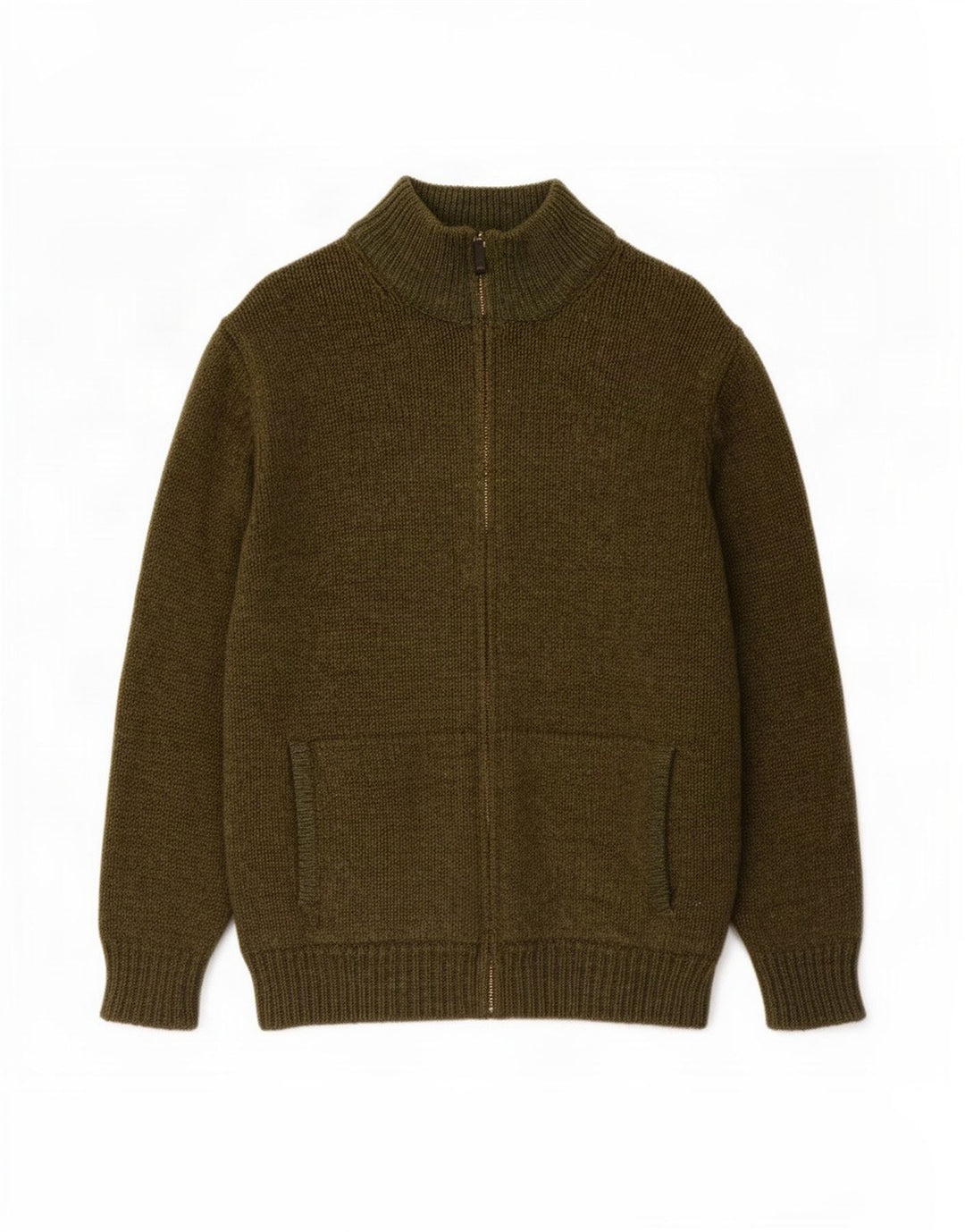 L.L.Bean Herre cardigan sweater Stor grøn lammeuld
