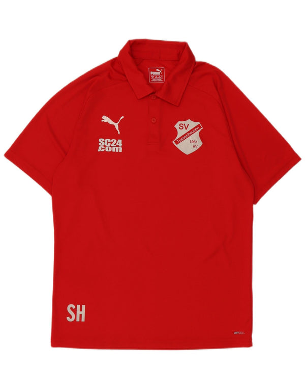 Puma Herre Grafisk Polo Shirt Medium Rød