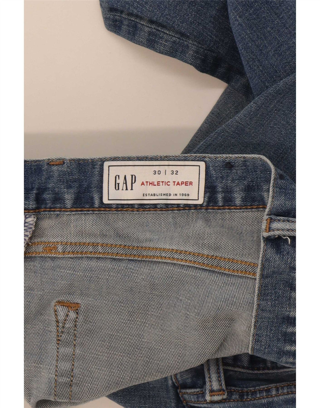 Gap Herre Tapered Jeans W30 L32 Blå Bomuld