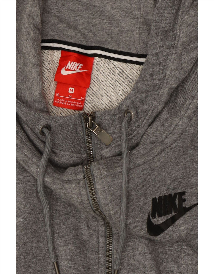 NIKE Mens Zip Hoodie Sweater Medium Grey Cotton Vintage Nike and Second-Hand Nike from Messina Hembry 