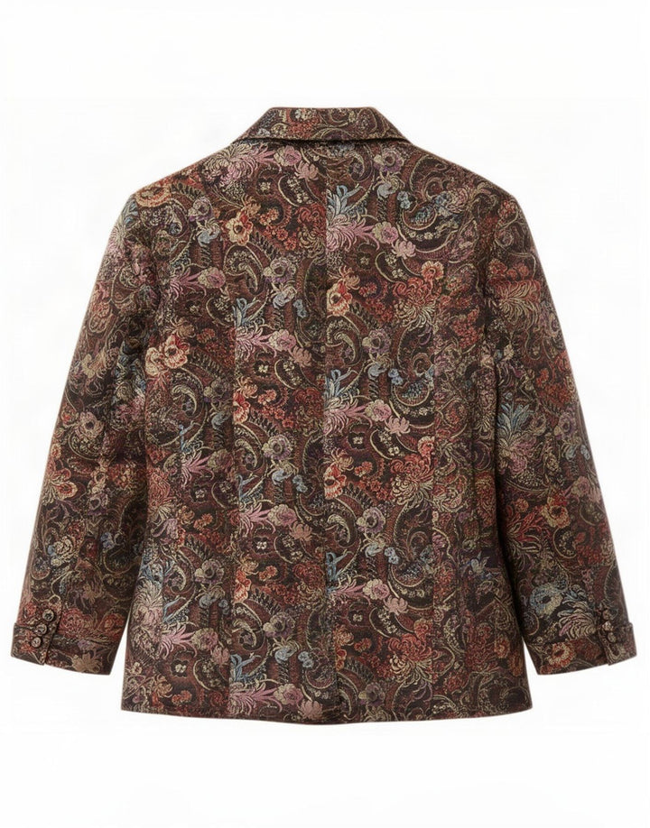 Dream Keeper Dame Longline Blazer Jacket UK 10 Small Multicolored Floral