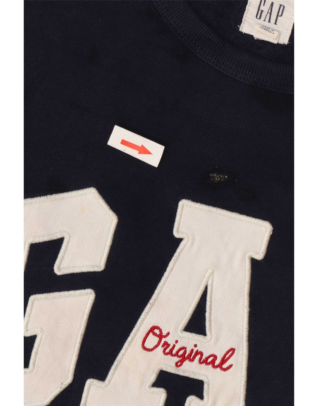 Gap Herre Grafisk Sweatshirt Jumper Medium Navyblå Bomuld