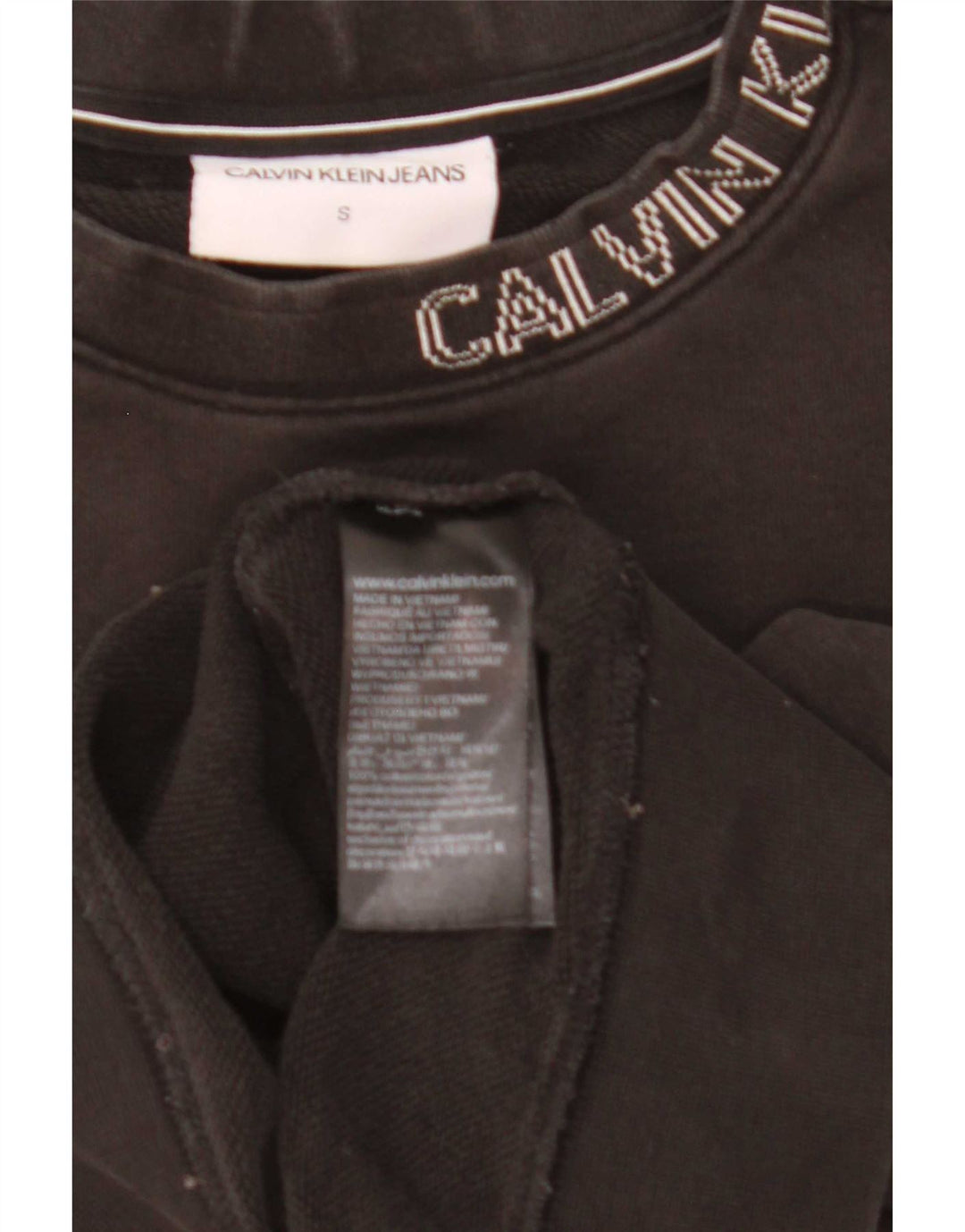 Calvin Klein Herre Grafisk Sweatshirt Jumper Lille sort bomuld