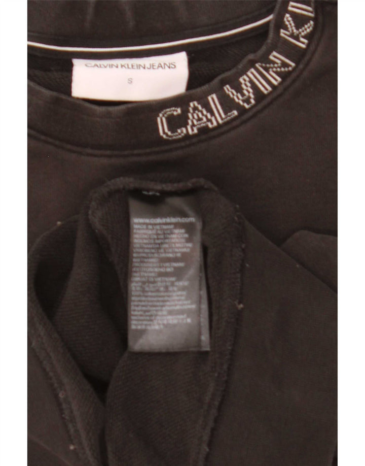 Calvin Klein Herre Grafisk Sweatshirt Jumper Lille sort bomuld