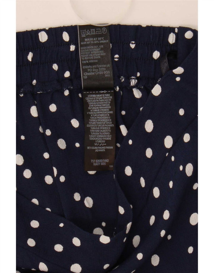 Marks & Spencer Bermuda-shorts til kvinder UK 12 Medium W32 Marineblå plettet