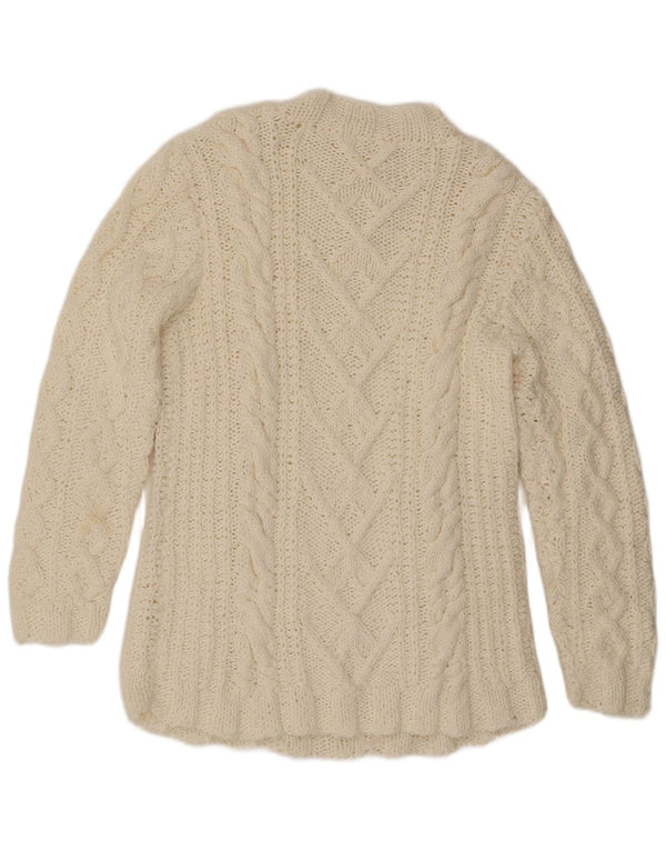 VINTAGE Dame Turtle Neck Sweater UK 16 Large Off White