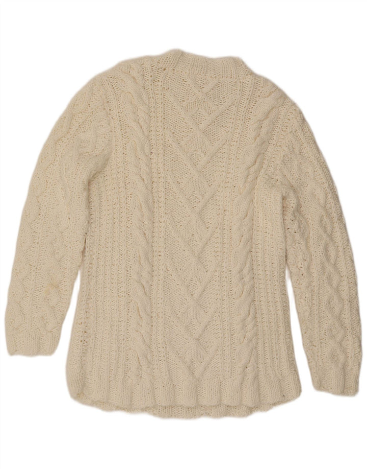 VINTAGE Dame Turtle Neck Sweater UK 16 Large Off White