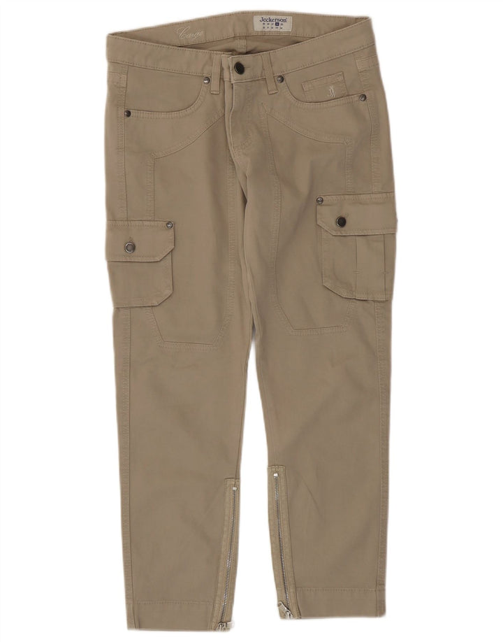 JECKERSON Dame Slim Cargo Bukser W28 L26 Beige Bomuld