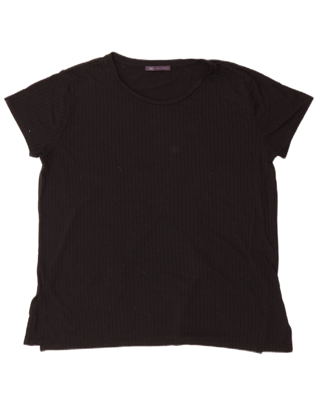 Marks & Spencer T-shirt top til kvinder UK 18 XL Sort viskose