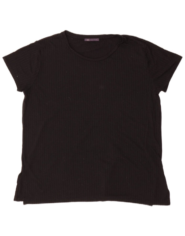 Marks & Spencer T-shirt top til kvinder UK 18 XL Sort viskose