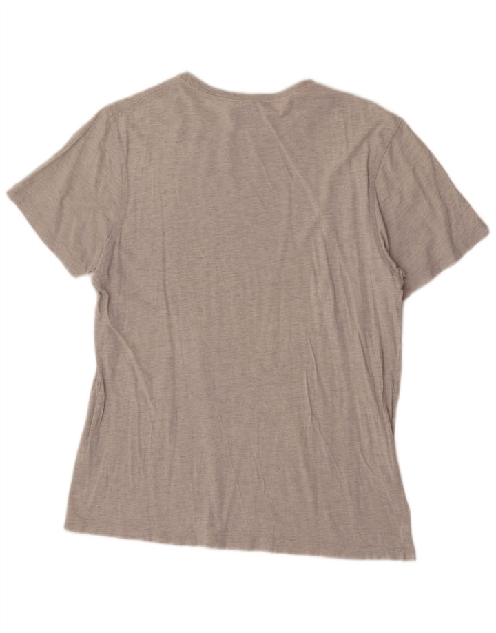 Saltrock Herre grafisk T-shirt Top mellemgrå bomuld
