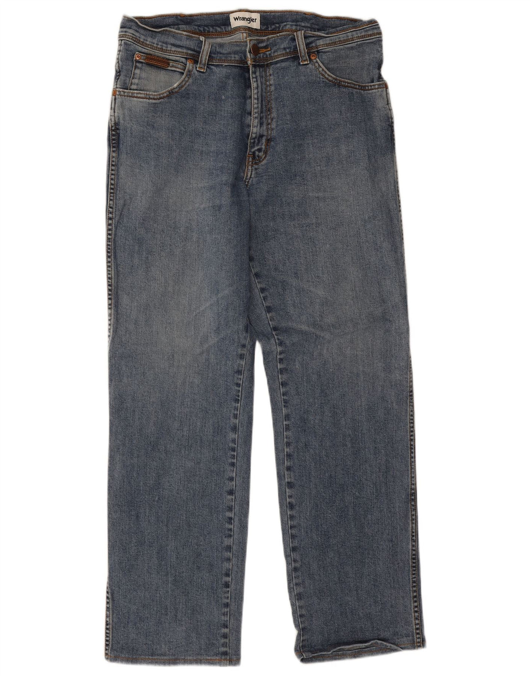 Wrangler Herre Texas Straight Jeans W34 L29 Blå Bomuld