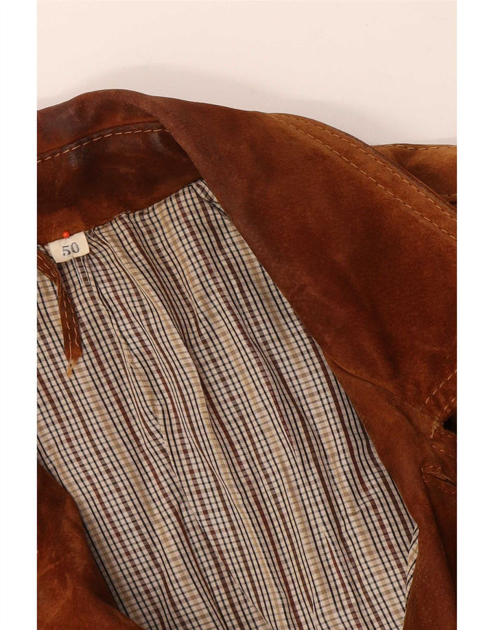 Vintage herre ruskindsjakke IT 50 Large Beige