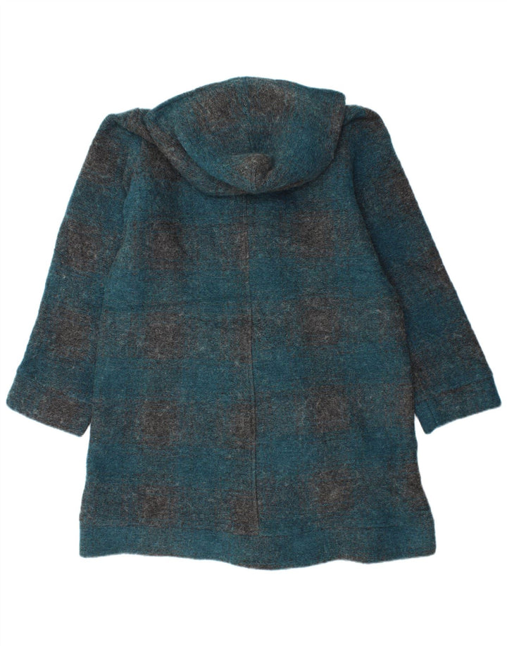 Vintage Dame Hooded Duffle Coat UK 16 Stor turkis ternet