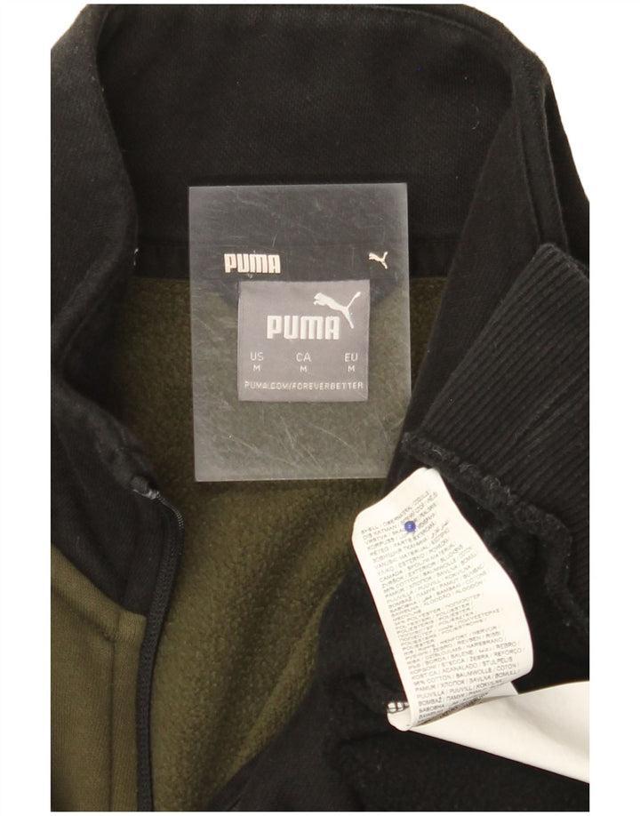 PUMA Træningsdragt til mænd Topjakke Medium Sort Colourblock Bomuld