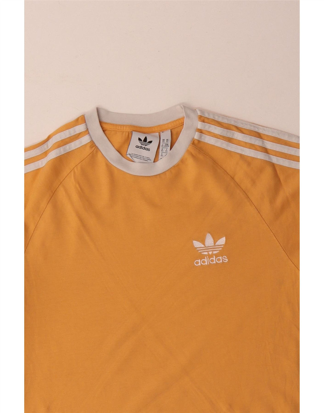 Adidas Herre Top Langærmet XS Gul Bomuld
