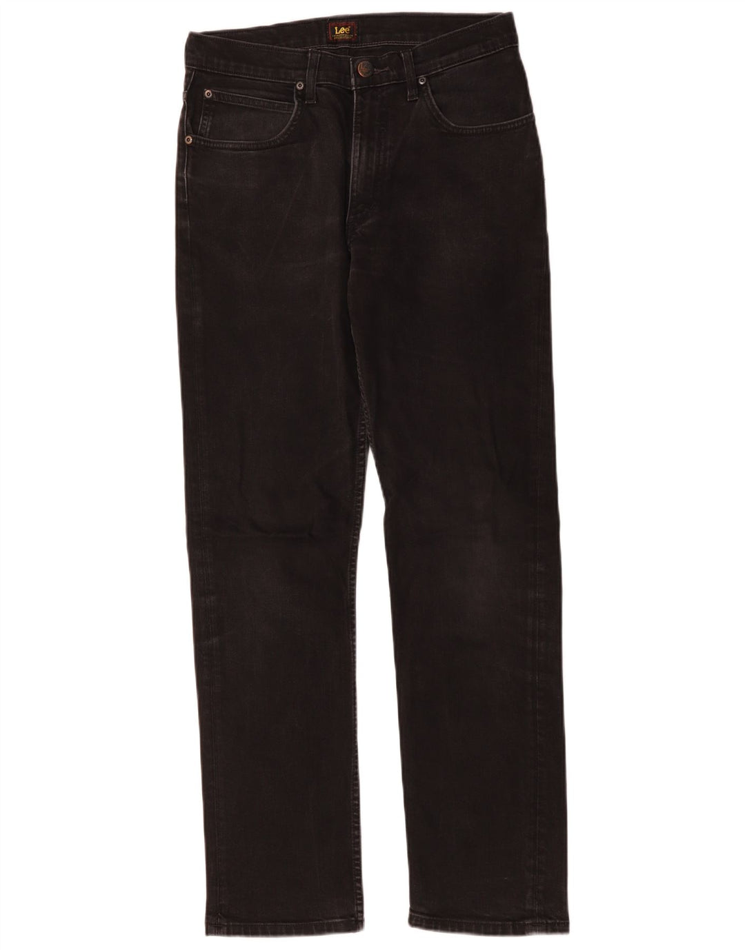 Lee Mens Brooklyn Straight Straight Jeans W30 L32 Sort Bomuld