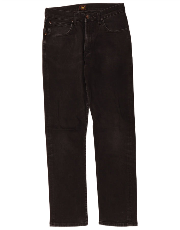 Lee Mens Brooklyn Straight Straight Jeans W30 L32 Sort Bomuld