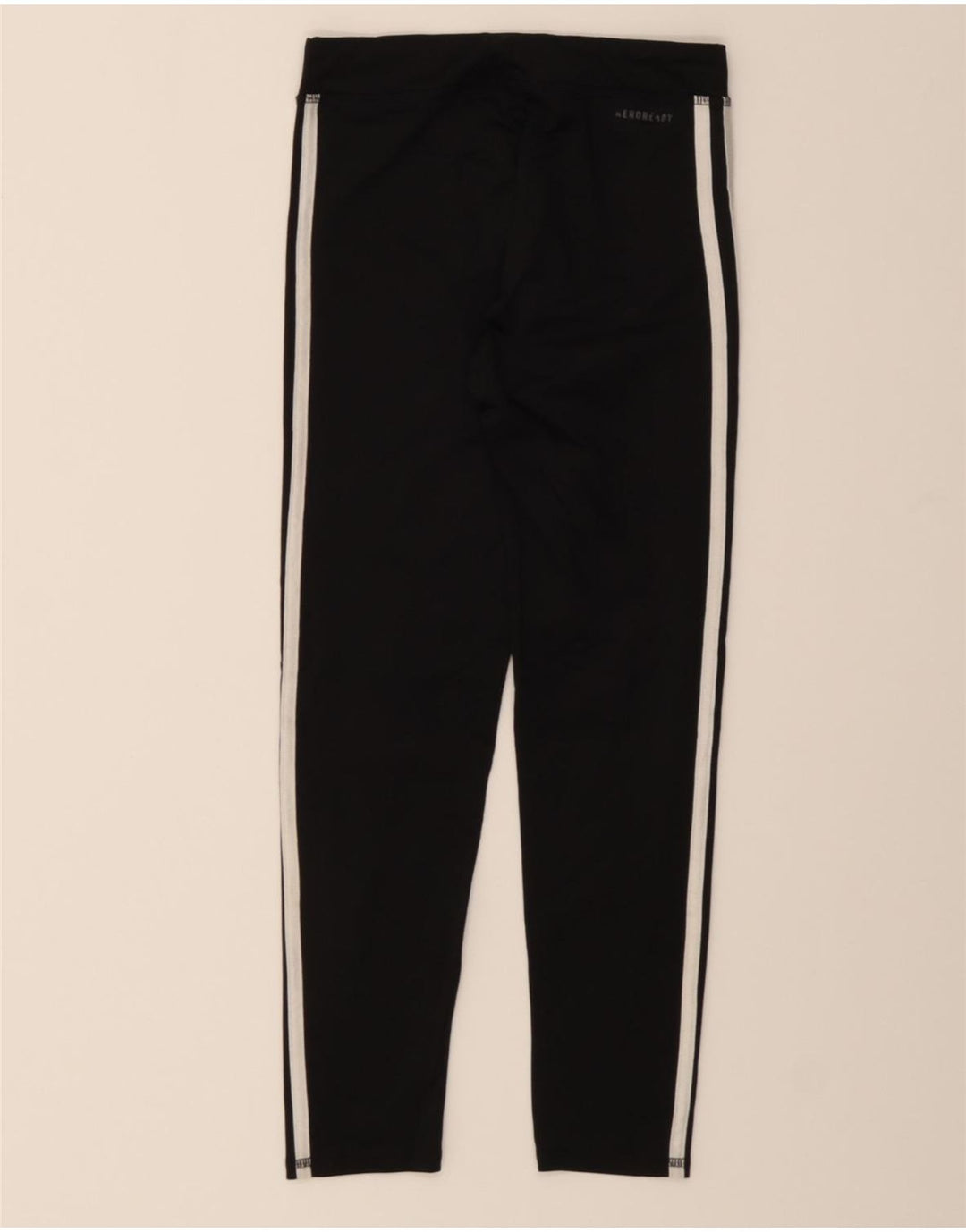 ADIDAS Girls Aeroready Leggings 10-11 Years Medium Black Polyester Vintage Adidas and Second-Hand Adidas from Messina Hembry 