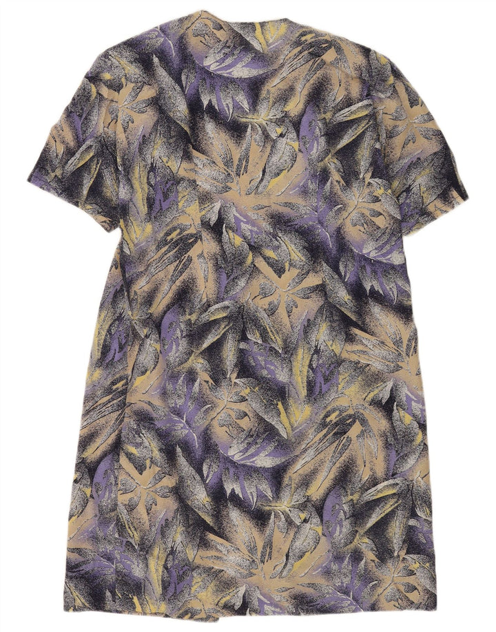 Vintage Dame Shift Dress UK 14 Medium Purple Floral
