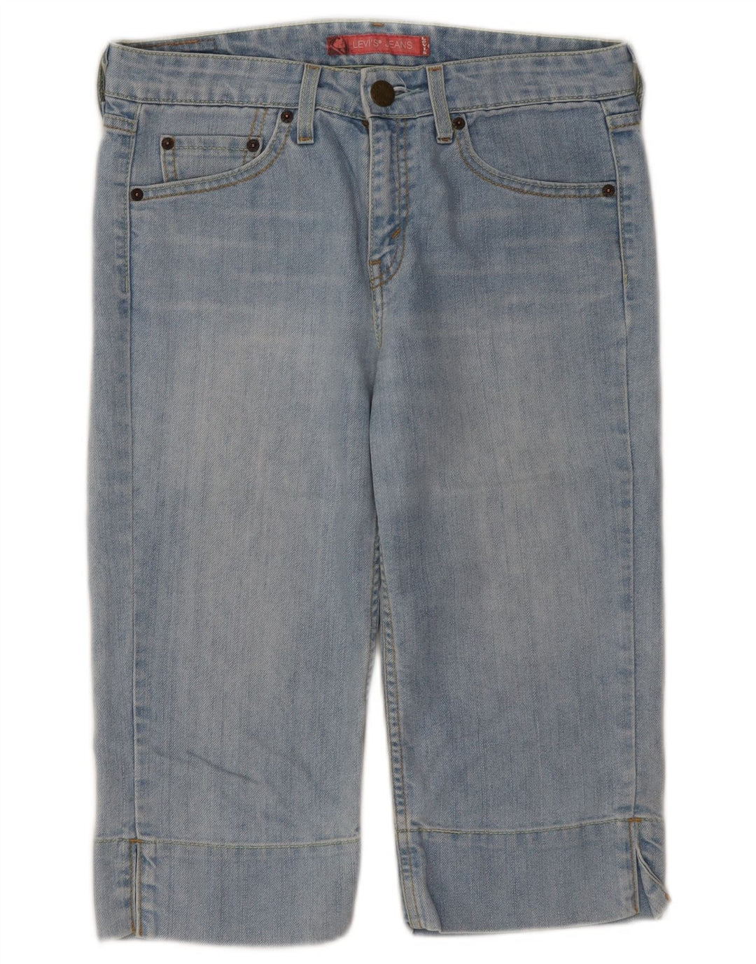 Levi's Dame Bermuda Denim Shorts US 9 Medium W32 Blue Ramie