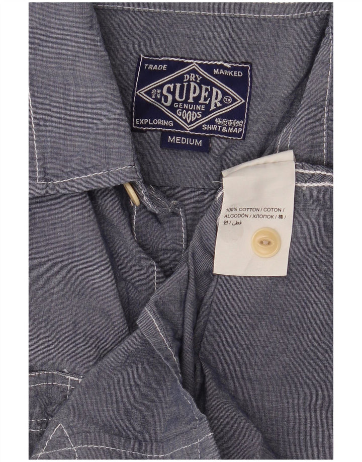 Superdry herreskjorte medium blå bomuld