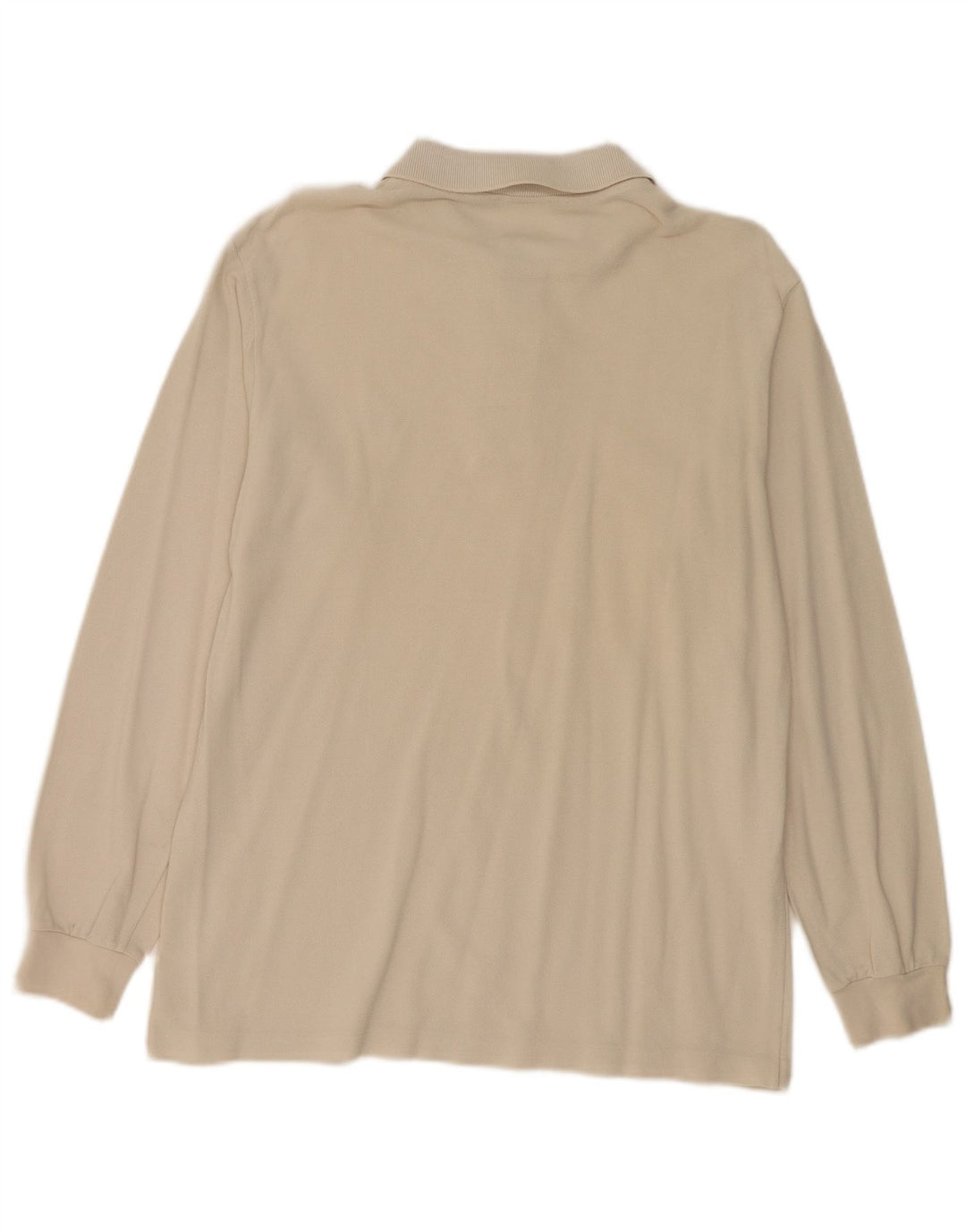 Lacoste Langærmet Polo Shirt til mænd Størrelse 4 Medium Off White Bomuld