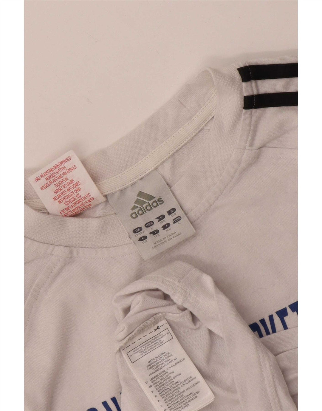 Adidas drenge grafisk t-shirt top 13-14 år hvid