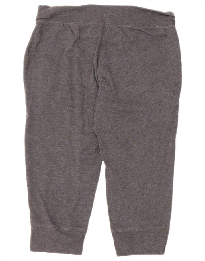Reebok Dame Capri Træningsdragt Bukser Joggers UK 14 Medium Grey Bomuld