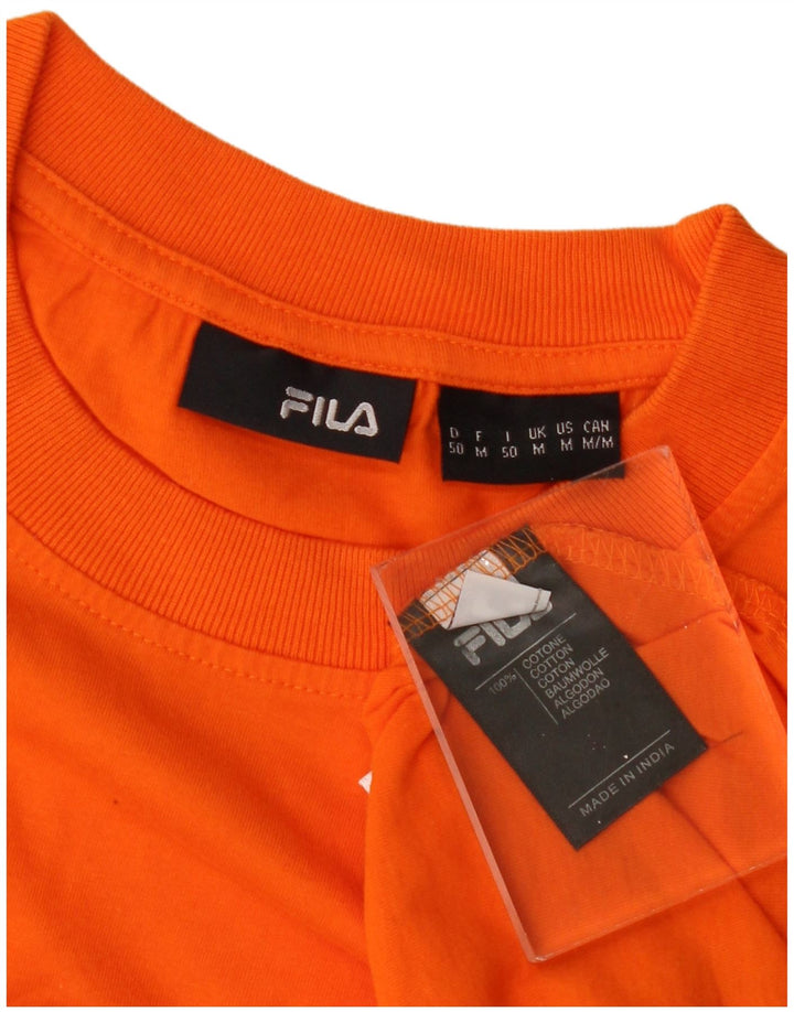 FILA Herre grafisk T-shirt Top Medium Orange Bomuld
