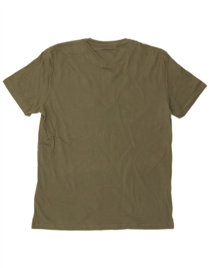 GAS Grafisk T-shirt top til mænd Stor Khaki Bomuld