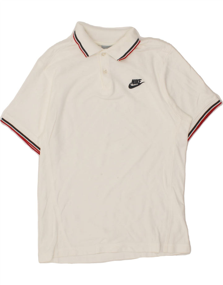 NIKE Girls Polo Shirt 12-13 Years Large White Vintage Nike and Second-Hand Nike from Messina Hembry 