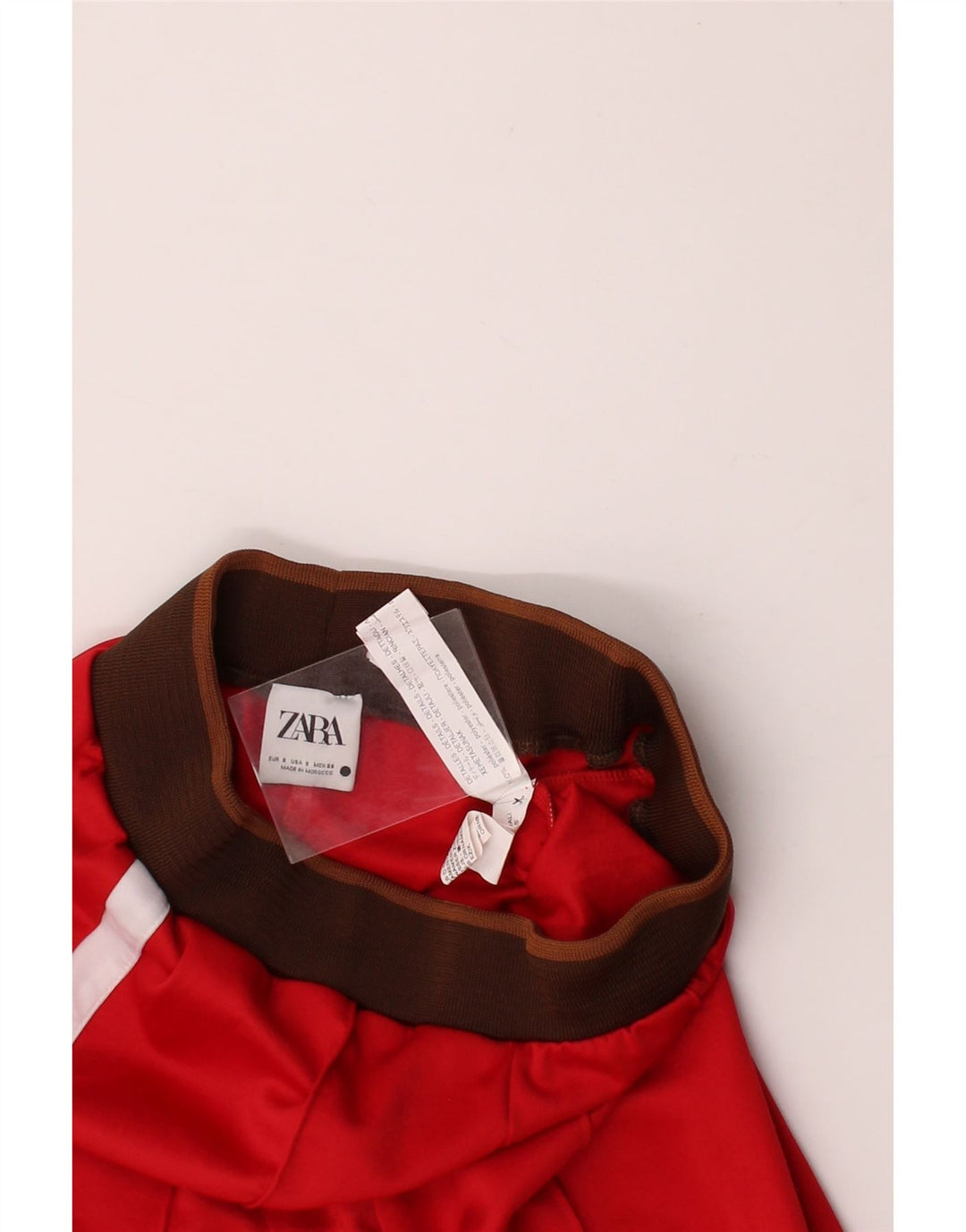 ZARA Womens Tracksuit Trousers UK 10 Small  Red Colourblock Polyester Vintage Zara and Second-Hand Zara from Messina Hembry 