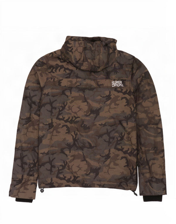 Superdry Regnjakke med hætte til mænd UK 42 XL Flerfarvet Camouflage Nylon