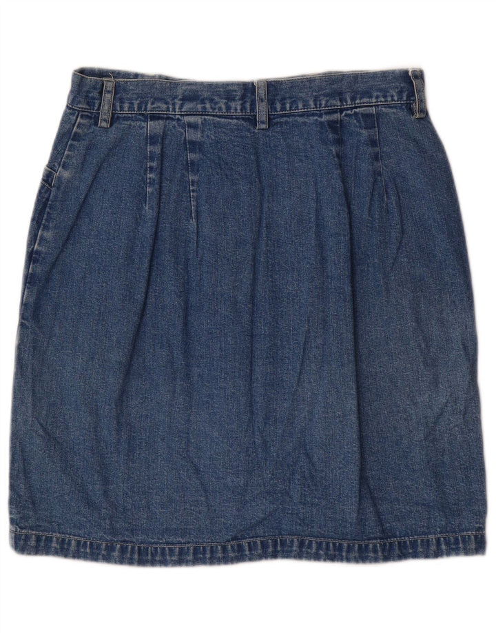 EDDIE BAUER Dame Denim Nederdel US 12 Large W30 Blue Cotton