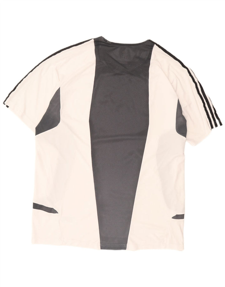 Adidas Herre Climacool T-Shirt Top 2XL Hvid Colourblock Polyester