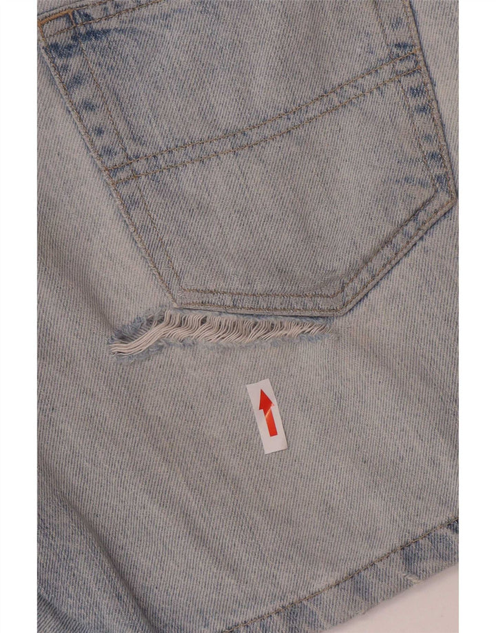 Tommy Hilfiger Dames Distressed Denim Shorts W28 Medium Blue