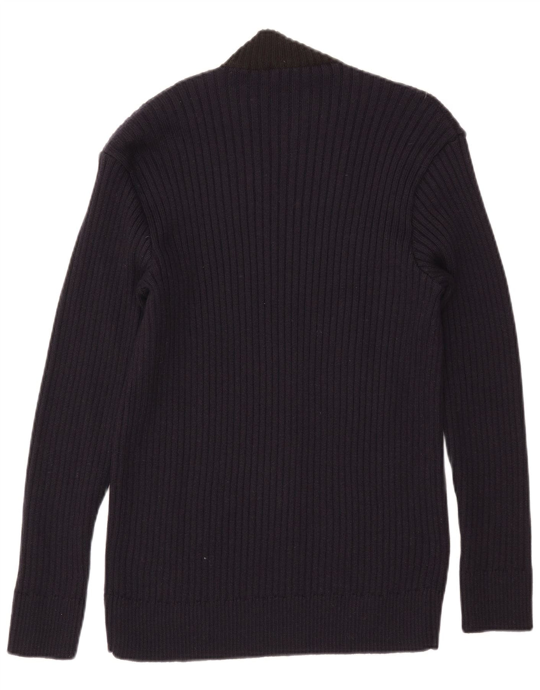 Vintage Herre Turtle Neck Jumper Sweater Large Navy Blue Colourblock