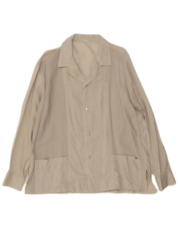 Vintage Herre Overshirt Skjorte IT 54 XL Grøn