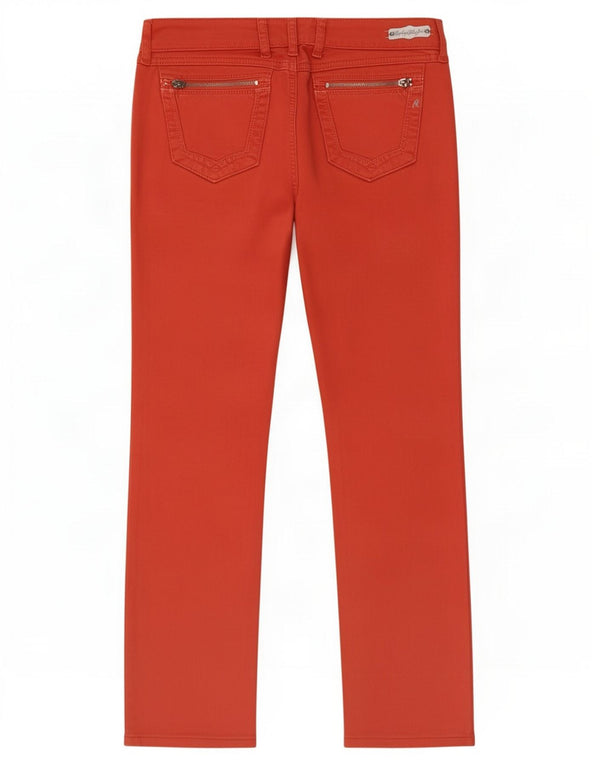 Replay Dame Jennpez Straight Jeans W30 L29 Orange Bomuld