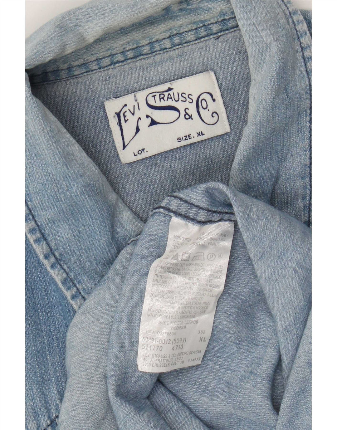 Levi's Herre Denim Shirt XL Blå Bomuld